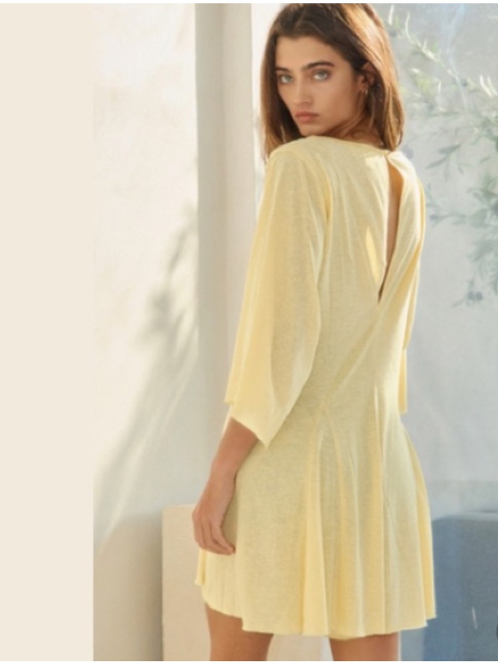 NWOT Free People Free-Est Mona Romper in Yellow Gauze Size Large - Picture 6 of 9